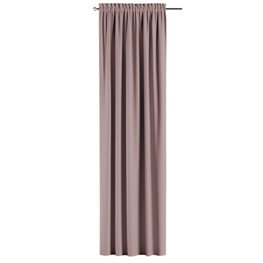 Zasłona na kanale z grzywką 1 szt. 130x245 pudrowy róż