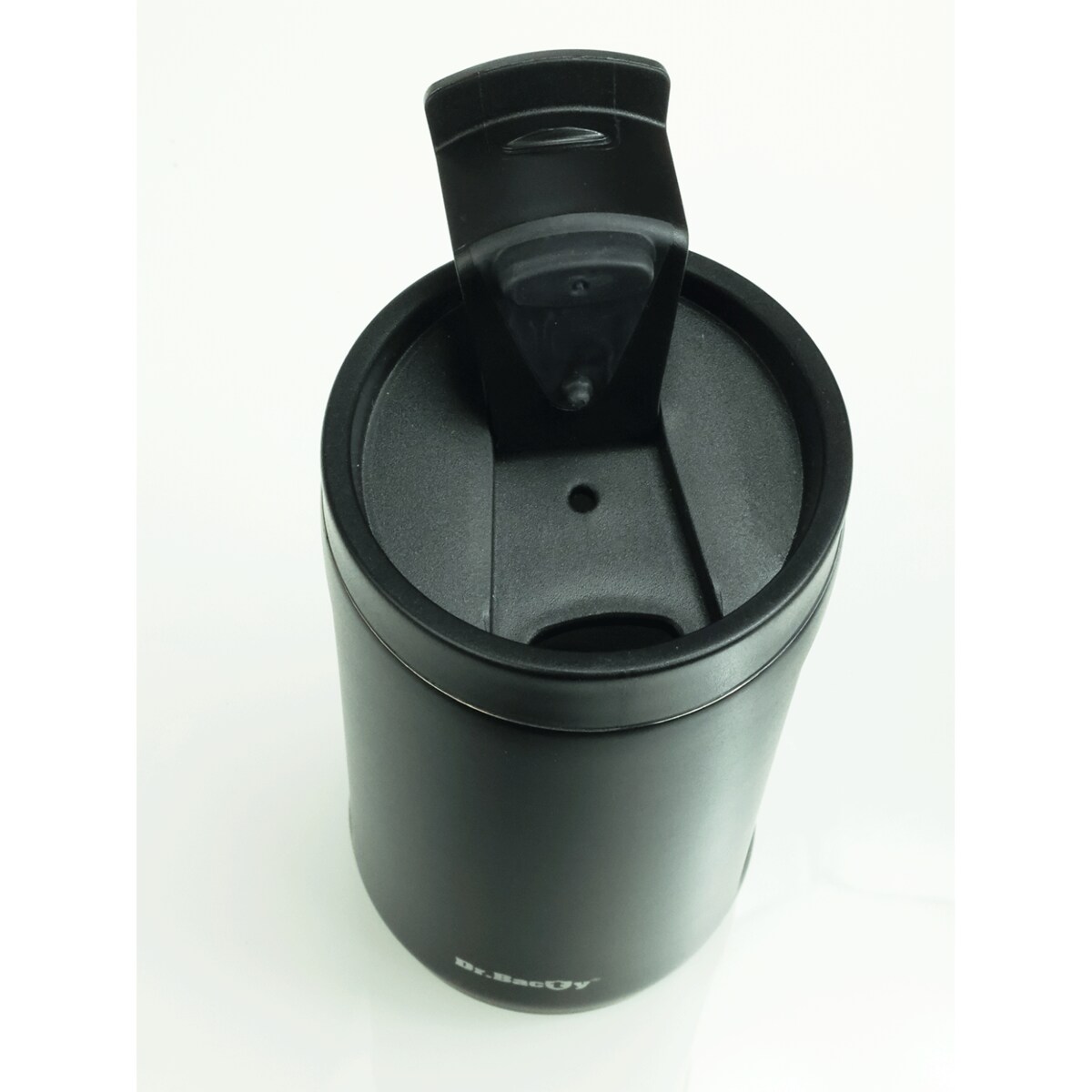 Kubek termiczny na kawę 2w1 Dr.Bacty Notus 360 ml - czarny