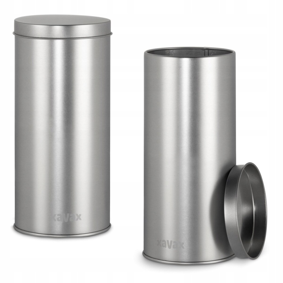 XAVAX Pojemnik na saszetki do kawy lub torebki do kawy srebrny BARISTA