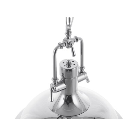 Lampa wisząca metalowa srebrna EBRON