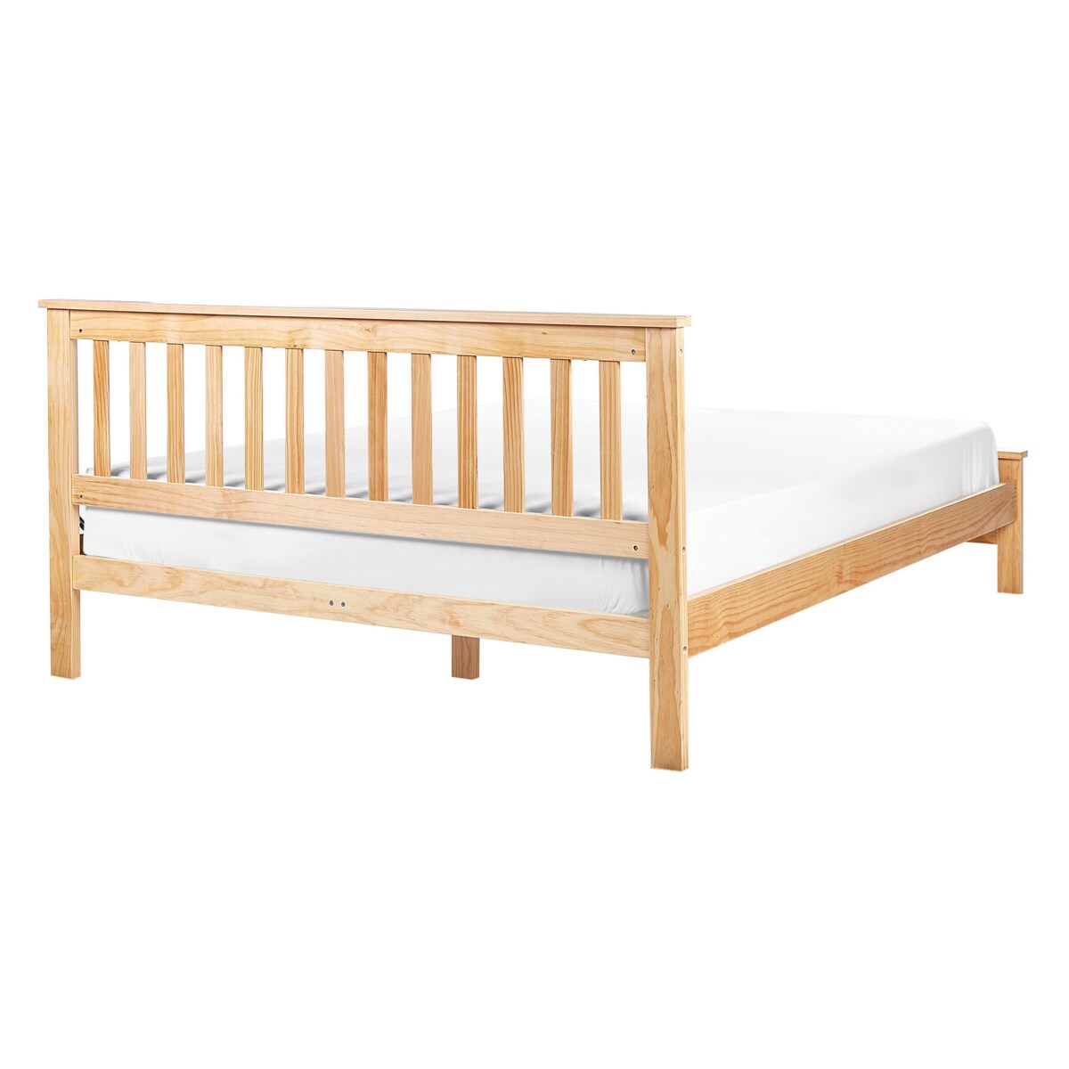 Łóżko drewniane 140 x 200 cm naturalne jasne drewno MAYENNE