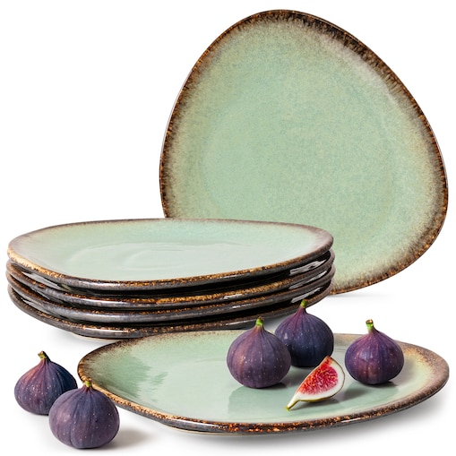 Konsimo PRIMA Talerz deserowy 6 szt., szałwiowy