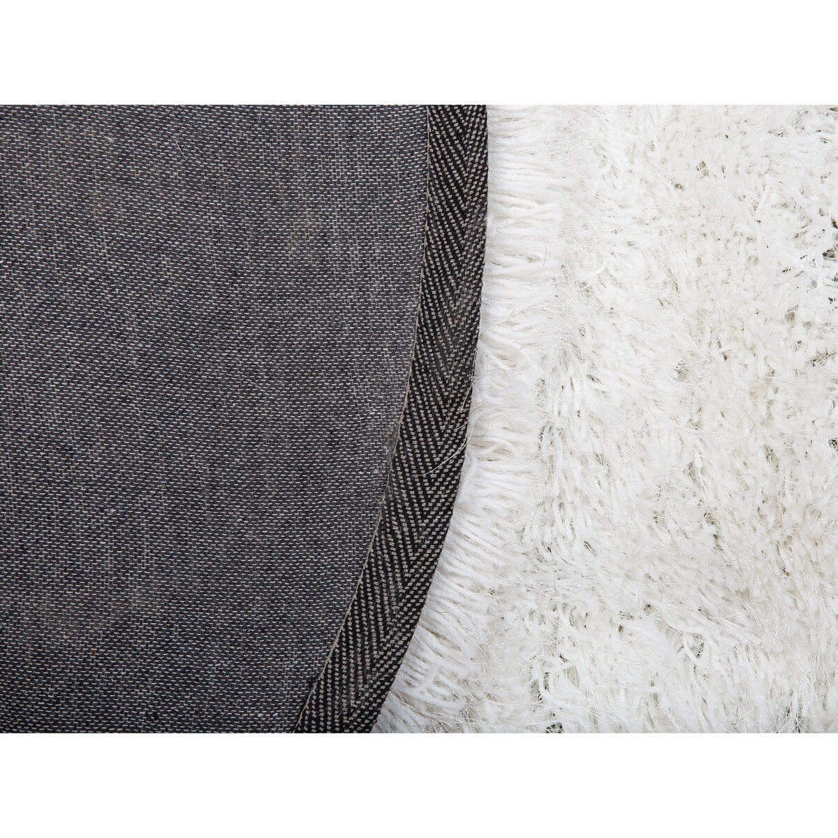 Dywan shaggy okrągły ⌀ 140 cm biały CIDE