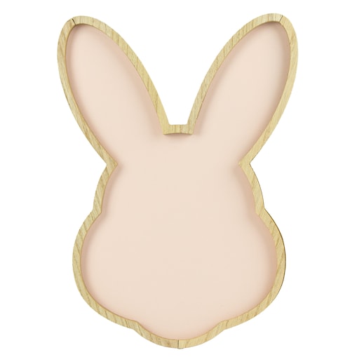 Podstawka Wielkanocna Tacka Zając Królik Dekoracja Różowy 30,5X21,5 Cm