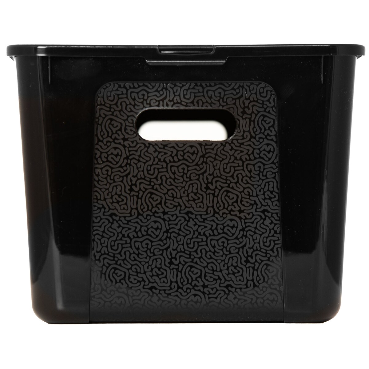 Pojemnik Pudło Plastikowe 39X26X20.5 Cm 20 L Z Pokrywą Do Przechowywania Czarne