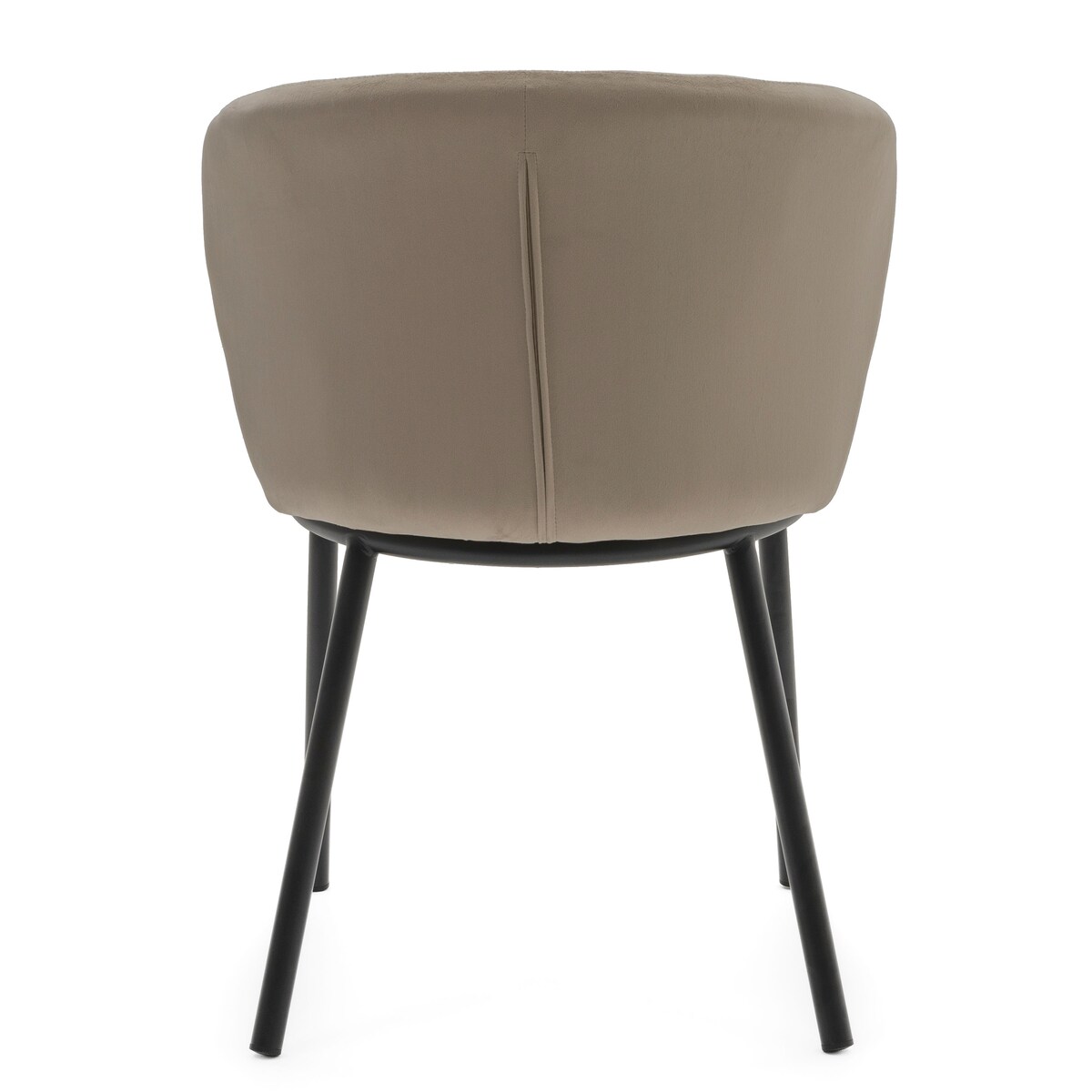 KRZESŁO TAPICEROWANE WELUROWE DO SALONU JADALNI GLAMOUR CIEMNOBEŻOWE BARI