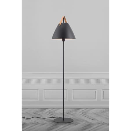 Lampa stojąca podłogowa Strap 46234003 Nordlux skandynawska czarna