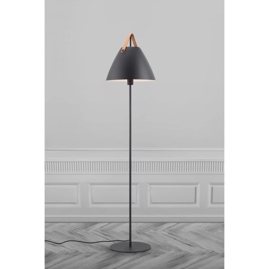 Lampa stojąca podłogowa Strap 46234003 Nordlux skandynawska czarna