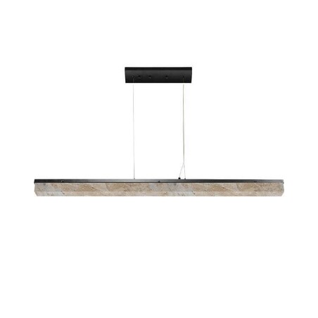 LAMPA wisząca MARBLE STONE MPLS-6602/607Y Abigali marmurowa OPRAWA listwa LED 30W 3000K zwis czarny