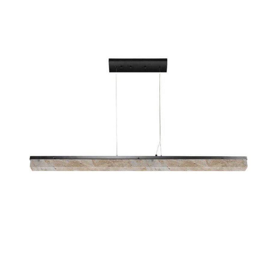 LAMPA wisząca MARBLE STONE MPLS-6602/607Y Abigali marmurowa OPRAWA listwa LED 30W 3000K zwis czarny
