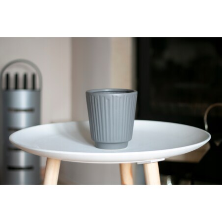 DONICA stojąca CERAMICZNA szara wys. 15cm