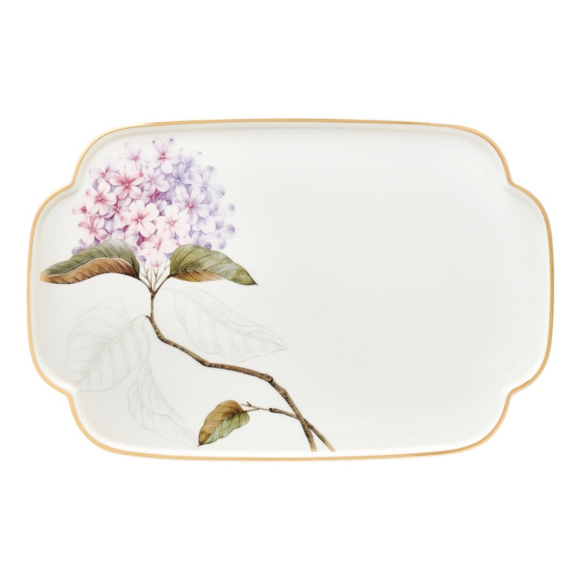 VILLA ITALIA Patera do ciasta porcelanowa Talerz 31,5 x 20,5 cm MAGIC BLOOMS