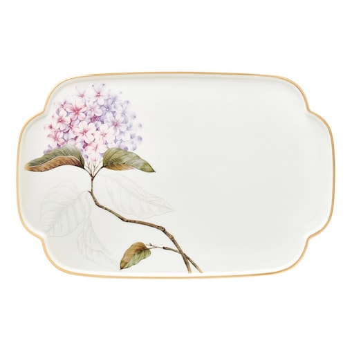 VILLA ITALIA Patera do ciasta porcelanowa Talerz 31,5 x 20,5 cm MAGIC BLOOMS