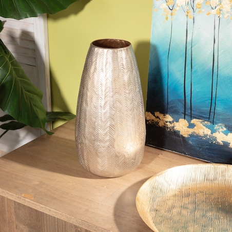 Wazon Yuli 32cm gold, 17 x 17 x 32 cm