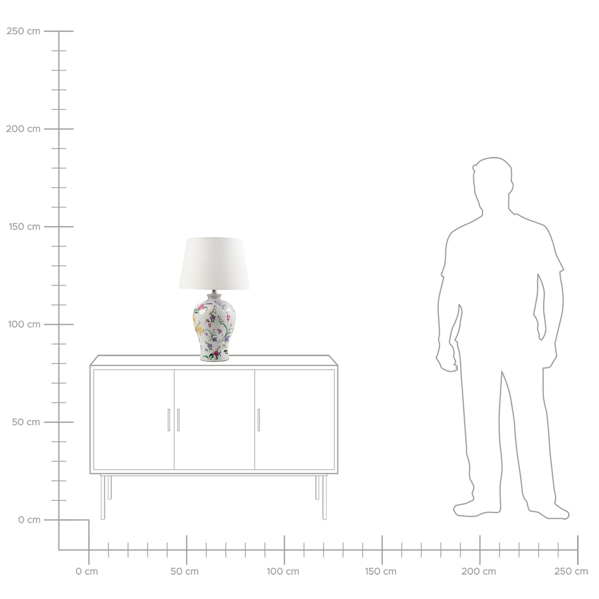 Lampa stołowa FEBROS Porcelana Biały