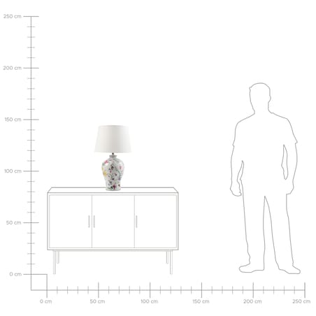 Lampa stołowa FEBROS Porcelana Biały