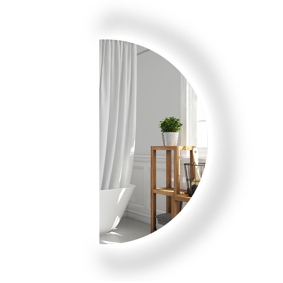 Lustro łazienkowe połówka koła z podświetleniem - HELENA LED