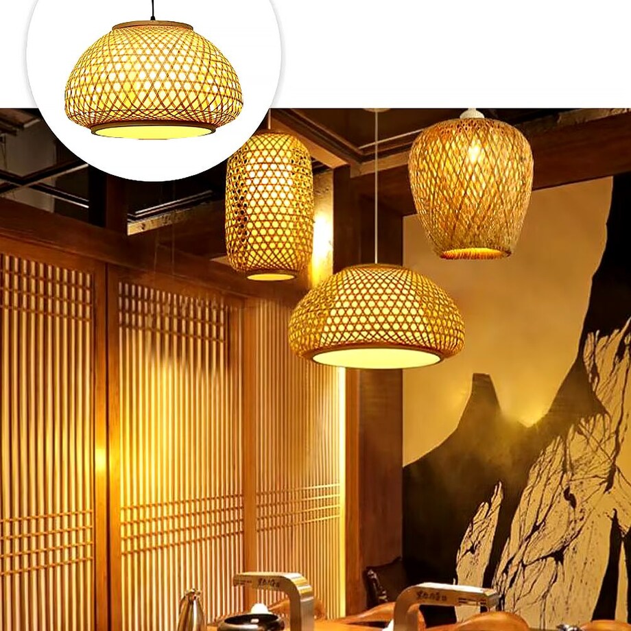 Lampa wisząca pleciona naturalna Boho APP1649-1CP