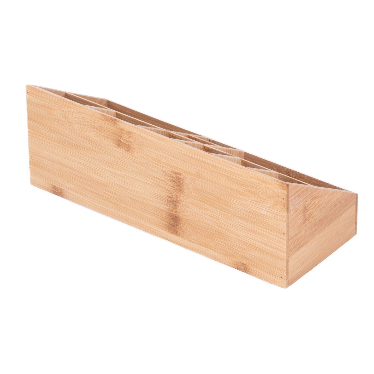 Organizer na kosmetyki bambusowy, naturalny, 23 x 9 x 8,5 cm, kolor brązowy