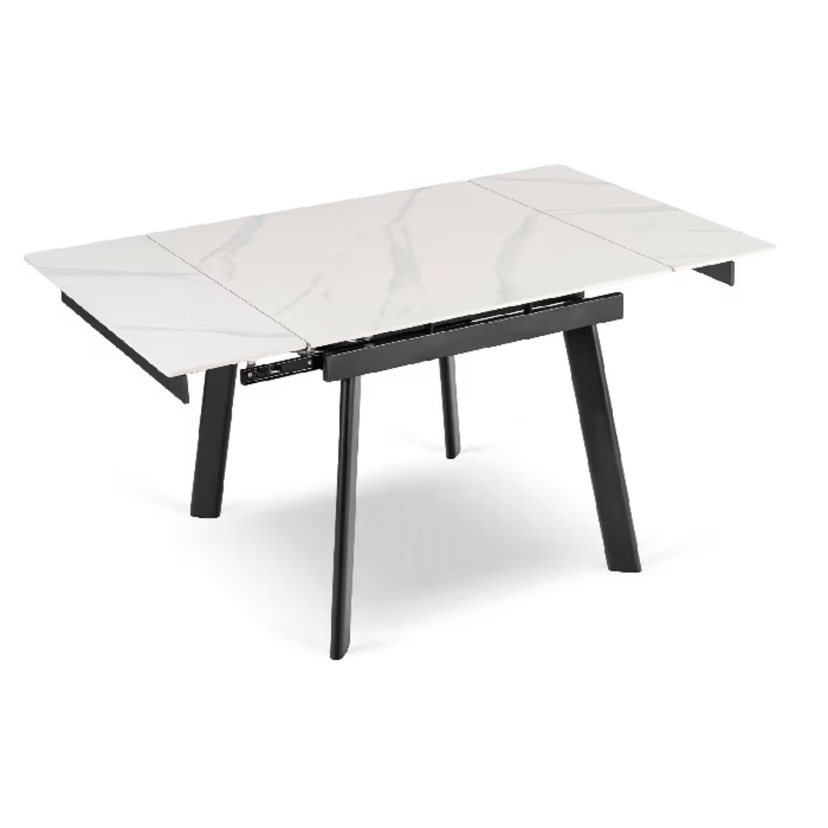 Stół ceramiczny rozkładany do jadalni biały 90-150 cm LARES
