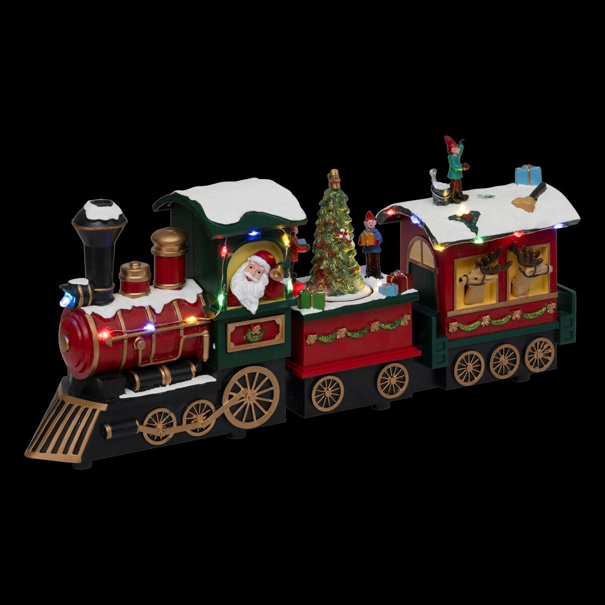 Dekoracja świąteczna z dźwiękiem i ruchoma - pociąg 17,5x9x38 cm TRENU