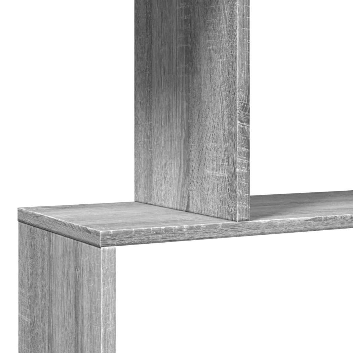 vidaXL Regał przegroda, 3 poziomy, szary dąb sonoma, 70x24x97 cm