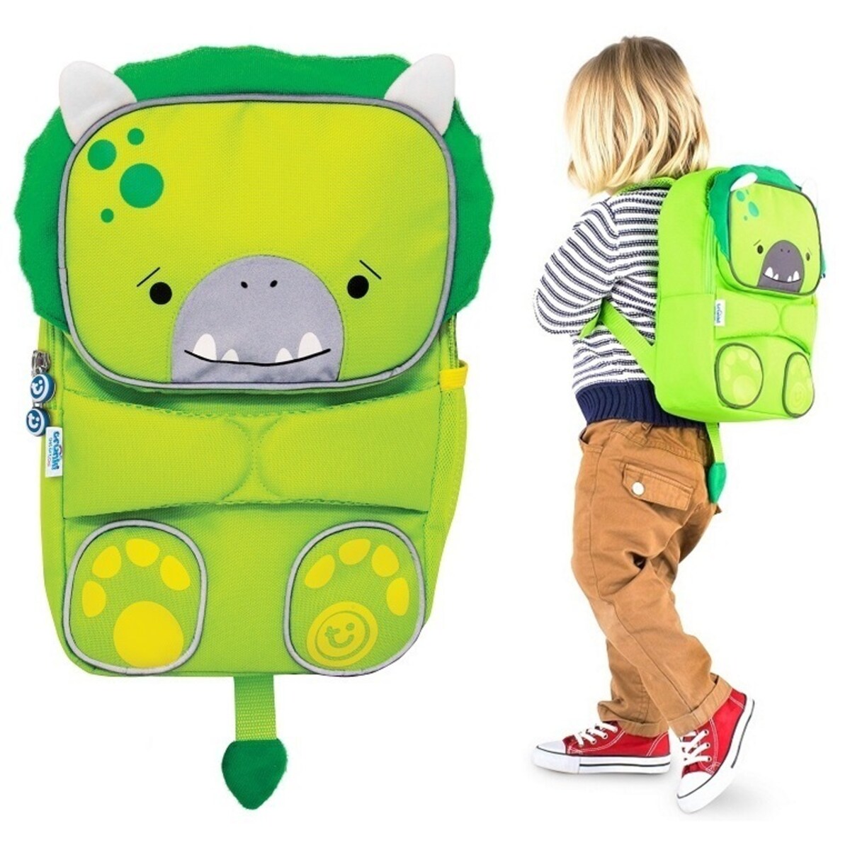 Plecak Toddlepak Trunki Dinozaur Dudley - zielony
