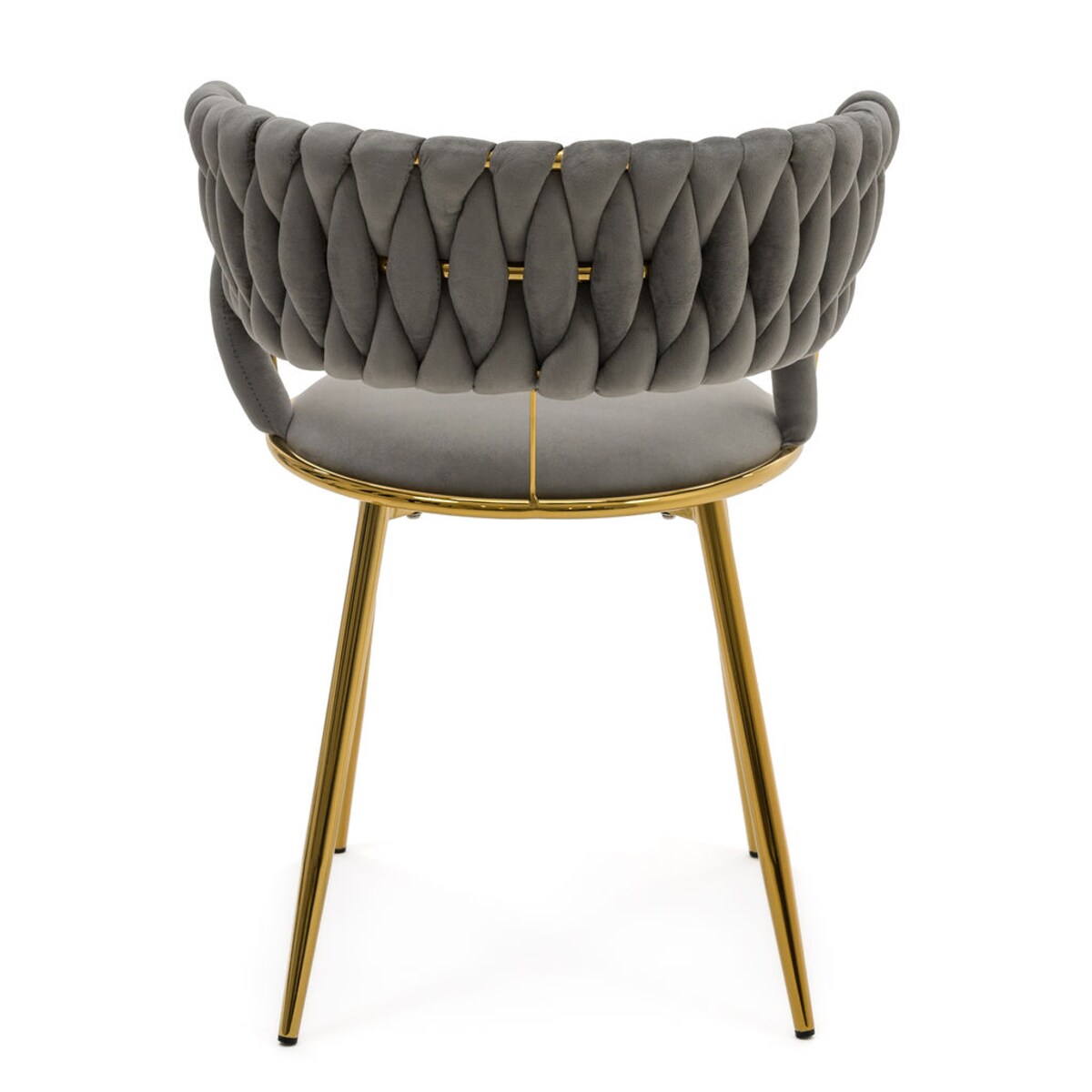 KRZESŁO TAPICEROWANE DO JADALNI SALONU WELUROWE NOWOCZESNE SZARE BAMBI