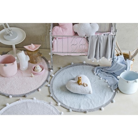 Dywan Bawełniany Bubbly Soft Pink Ø120 cm Lorena Canals