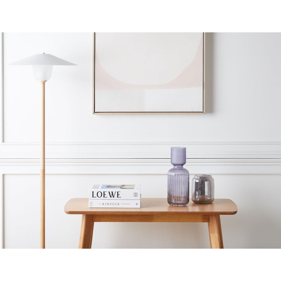 Wazon na kwiaty szklany 31 cm fioletowy TRAGANA