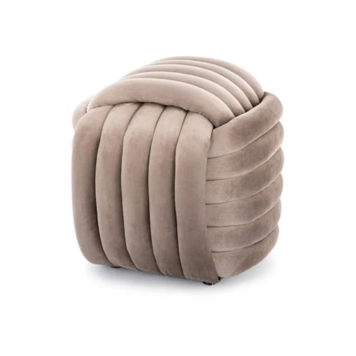 Pufa BRUNI VELVET ciemnobeżowa