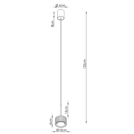 Lampa wisząca AURA 1 mocca Gx53