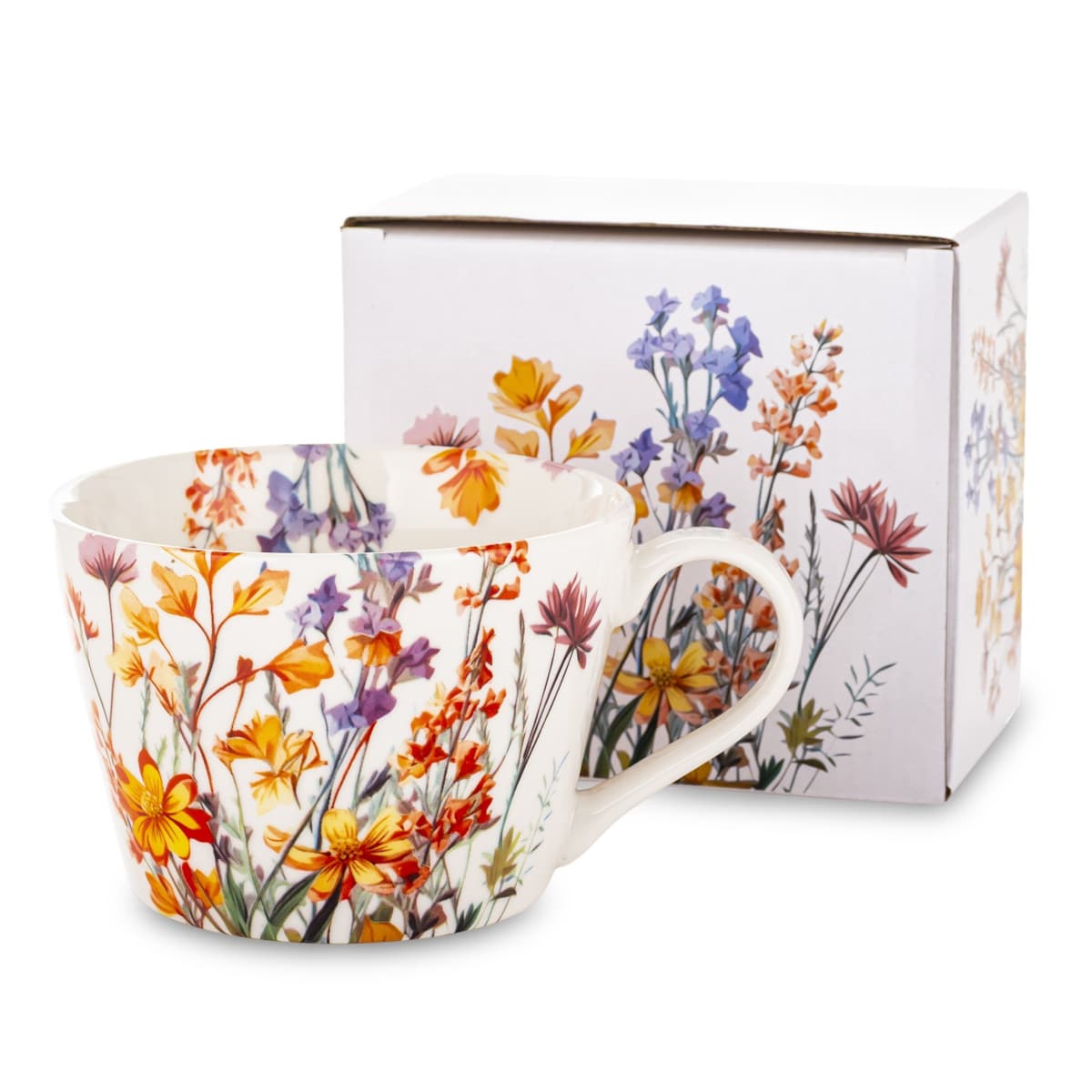 Kubek porcelanowy 450 ml FLORES wiosna 8x15x11,5 cm