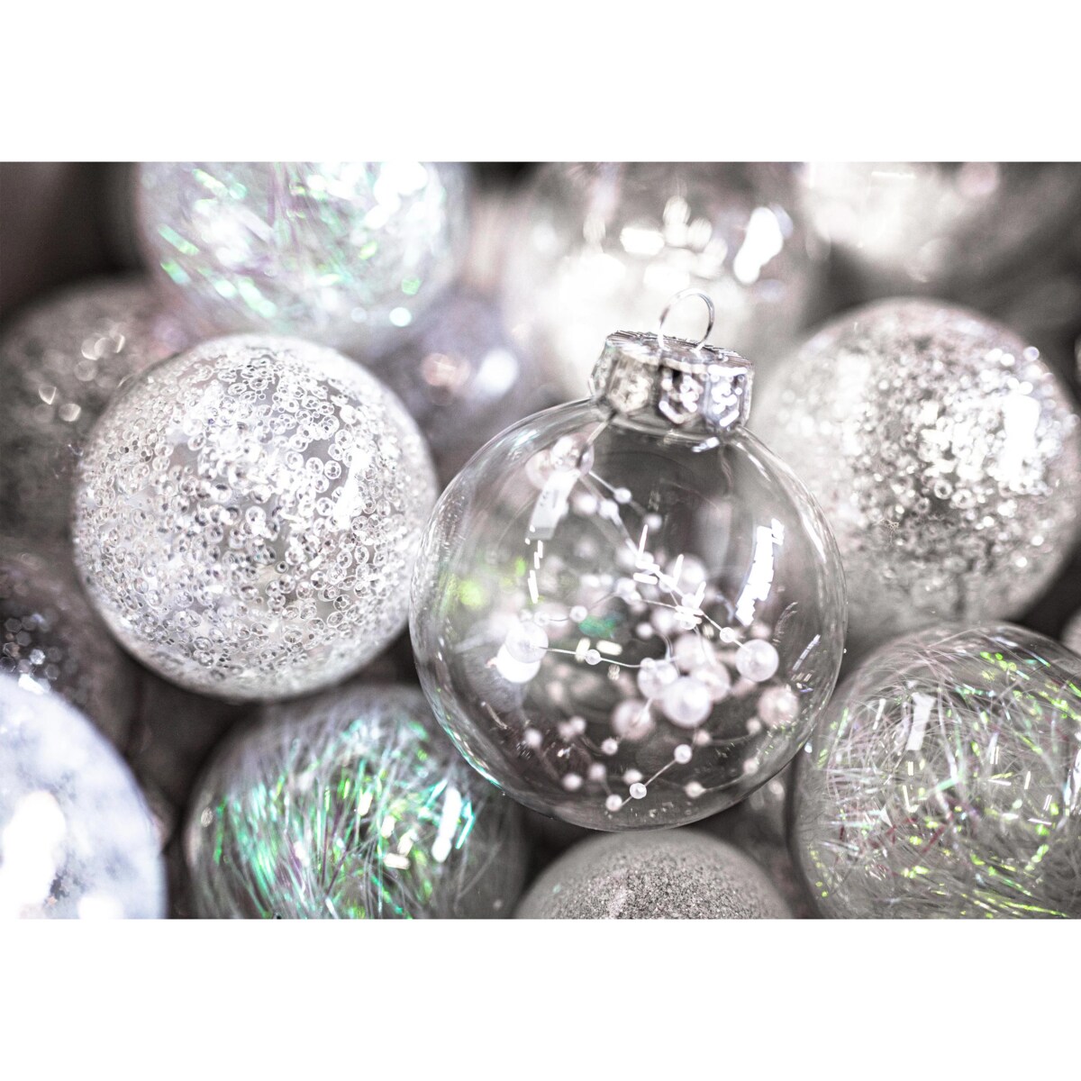 Bombki Choinkowe białe 30szt. sysd1688-057