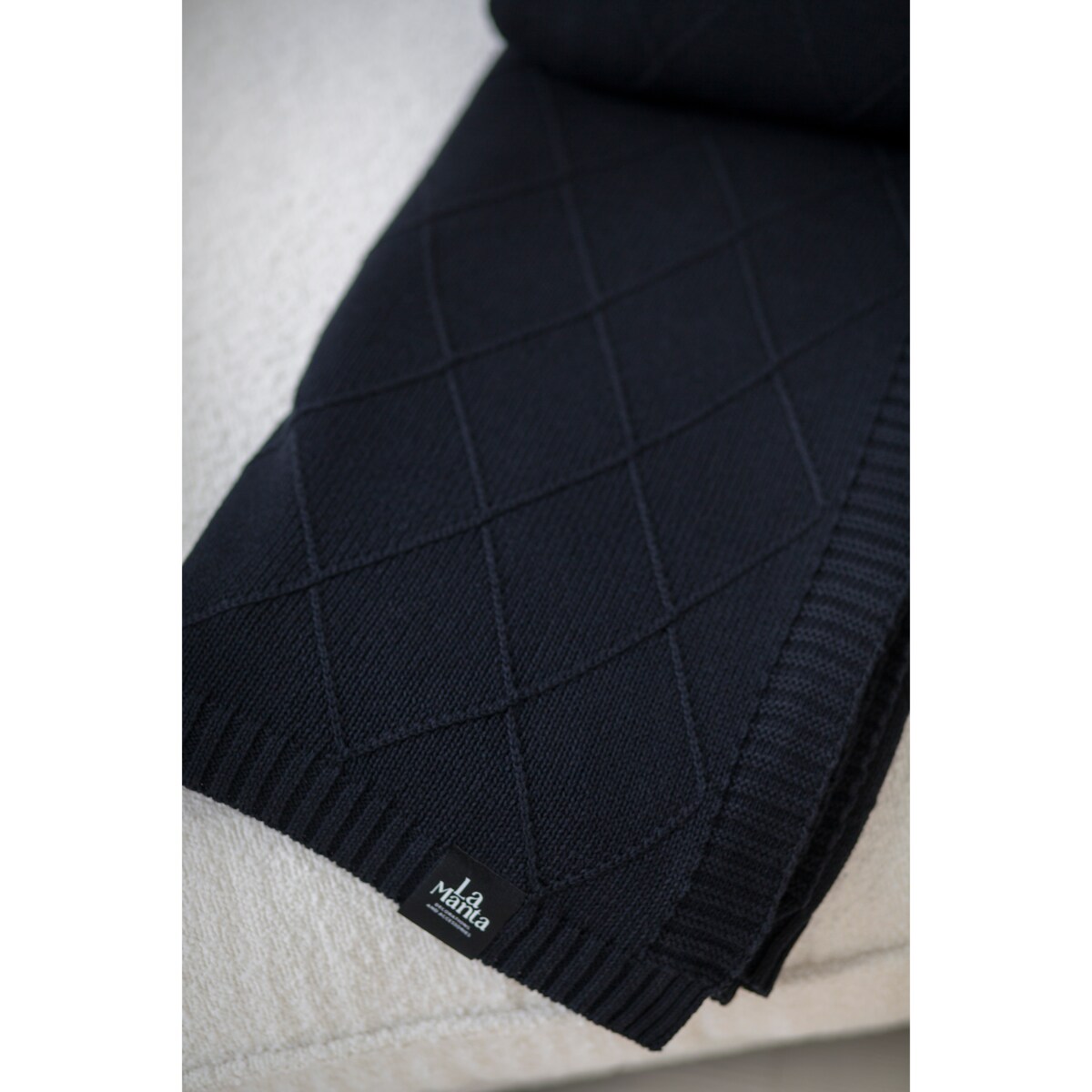 Pled romby czarny, 130 x 160 cm, La Manta