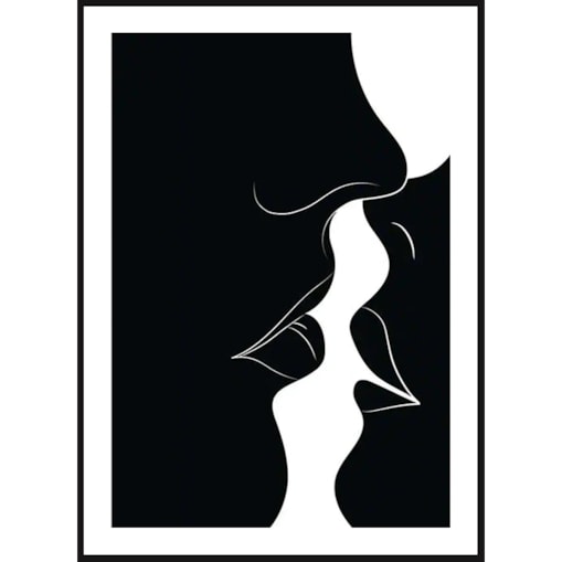 Poster Story, Plakat, Obraz - Pocałunek Zakochanych, wymiary 60 x 84 cm