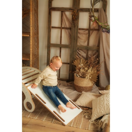Zestaw Bujak Montessori + Ścianka + Zjeżdżalnia +Poduszka DREWNO CERTYFIKAT
