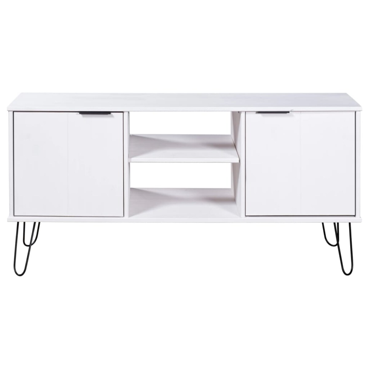 vidaXL Szafka pod TV New York, biała, lite drewno sosnowe