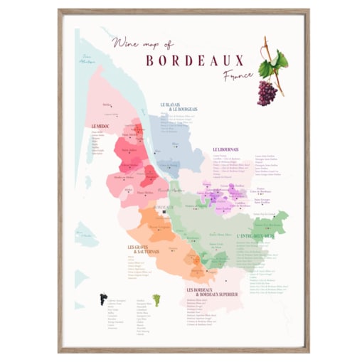 plakat BORDEAUX FRANCJA region winiarski 40x50cm