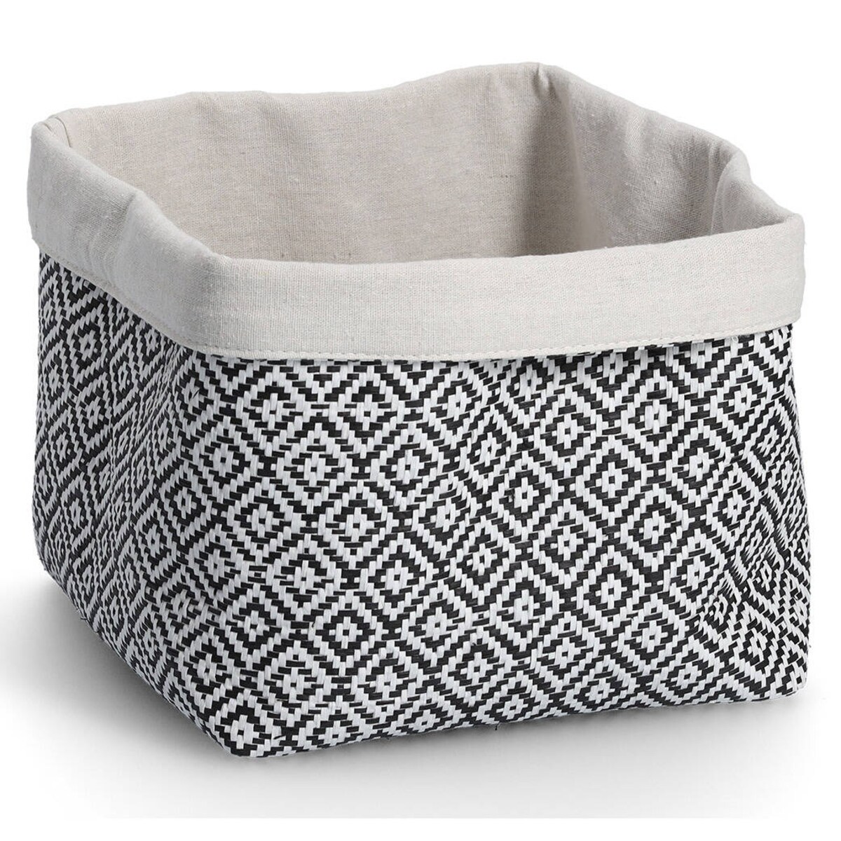Koszyk do przechowywania z bawełny i papieru MOSAIC, 28 x 28 x 28 cm