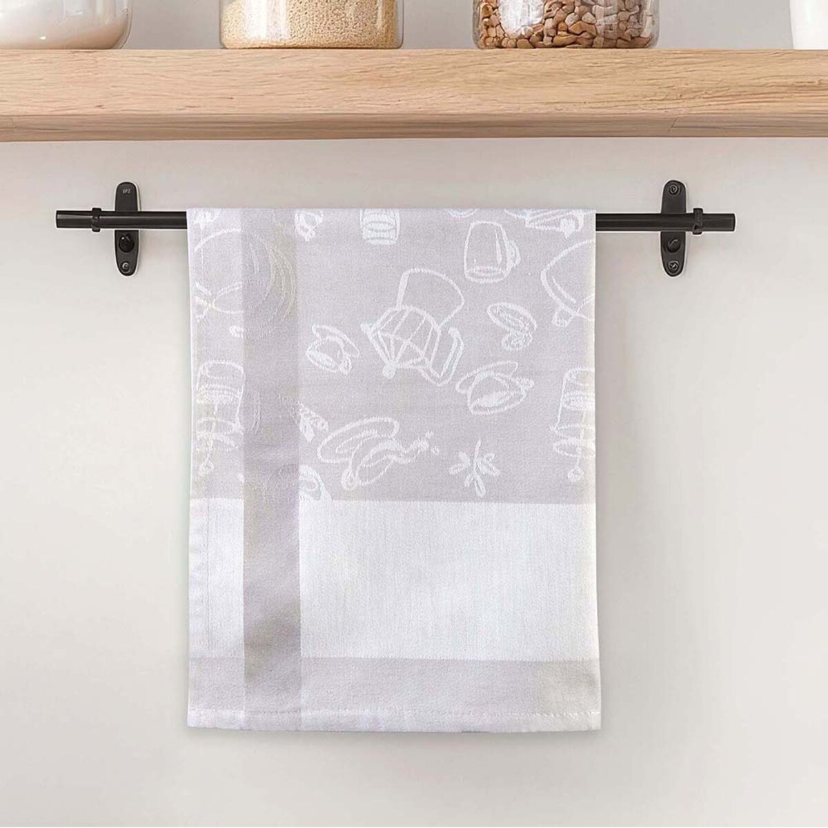 Ścierka bawełniana kuchenna 50x70 Skrzacik jasno szara