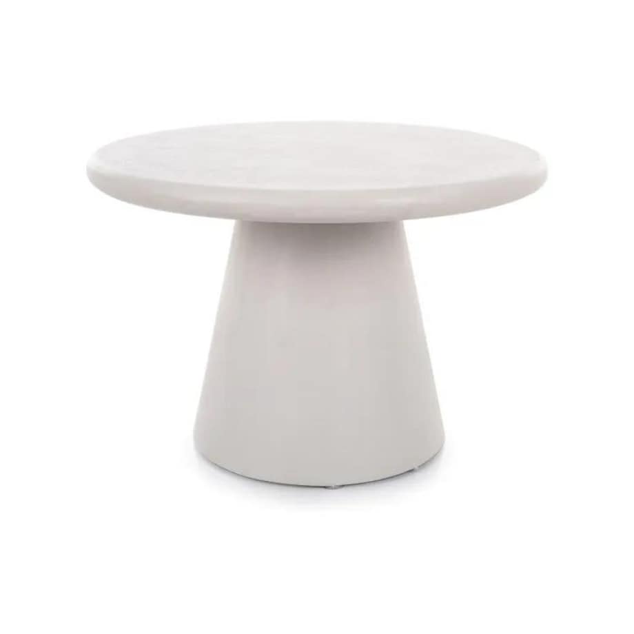 Ława AURORA ⌀60 cm jasna szara