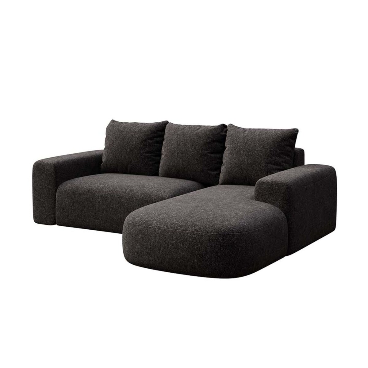 Monce Sofa narożna prawa antracytowa