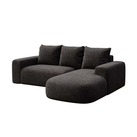 Monce Sofa narożna prawa antracytowa