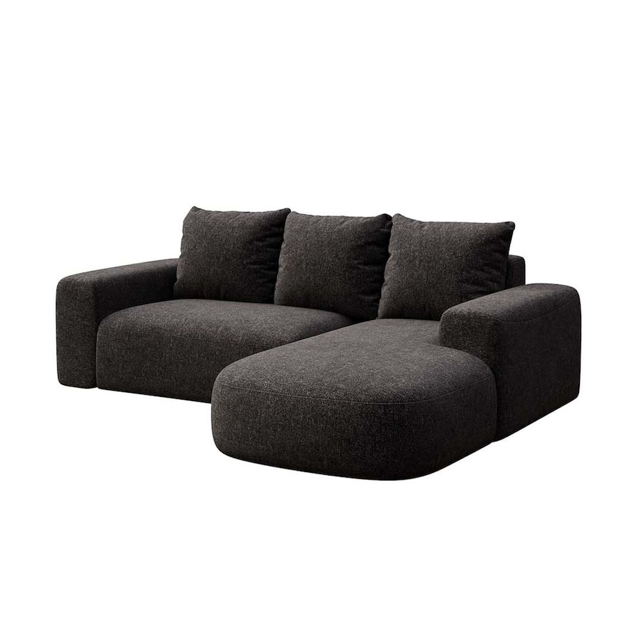 Monce Sofa narożna prawa antracytowa
