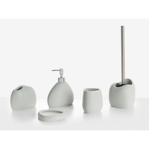 Zestaw akcesoriów łazienkowych 5 elementów COATA Jasnoszary
