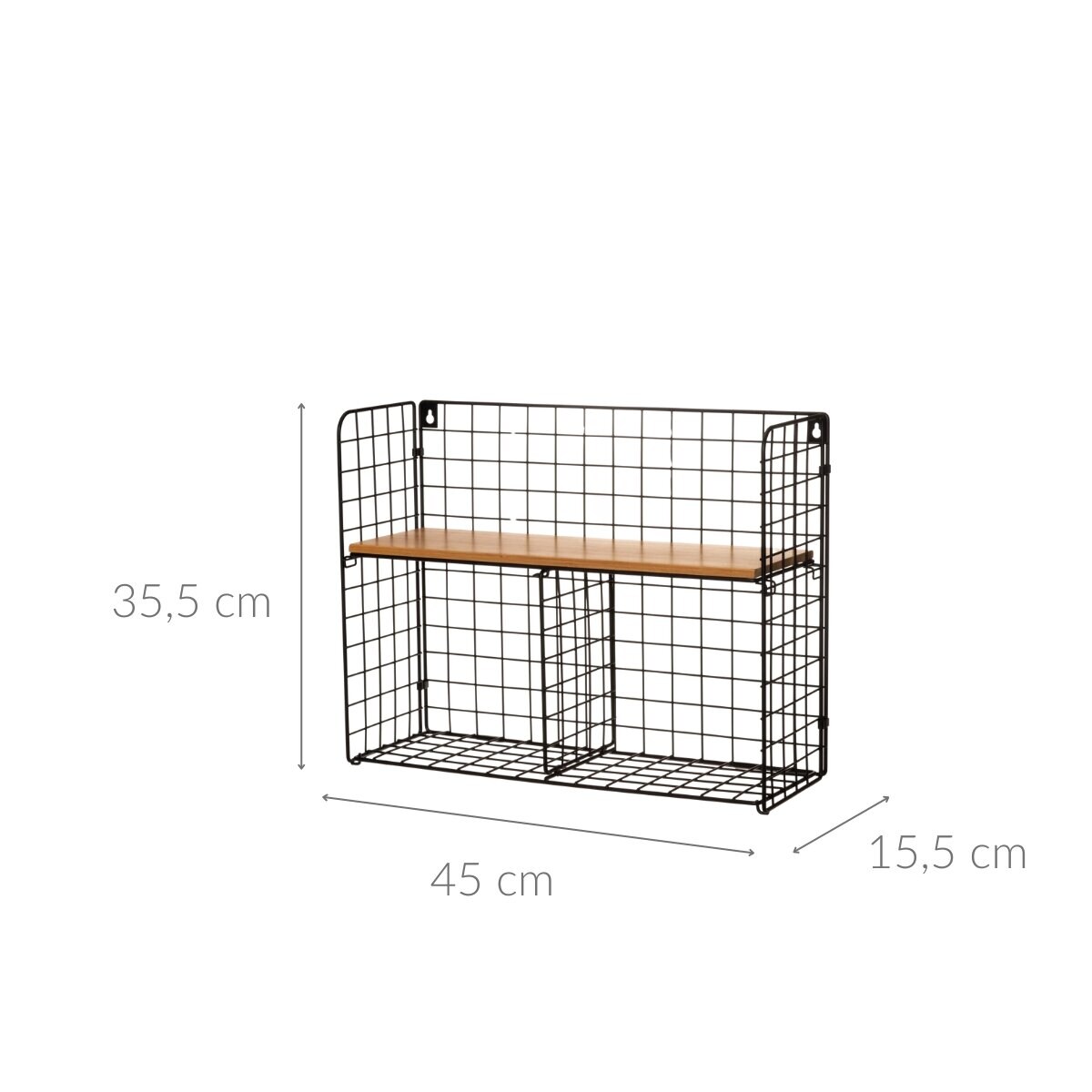 Metalowa półka biurowa 45 x 15,5 x 35,5 cm