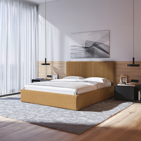 Mesonica Łóżko Bufo, pasy miodowe 140x200