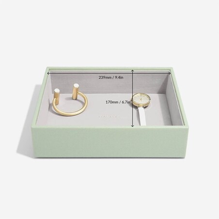 Szkatułka na biżuterię Stackers open classic zieleń szałwiowa