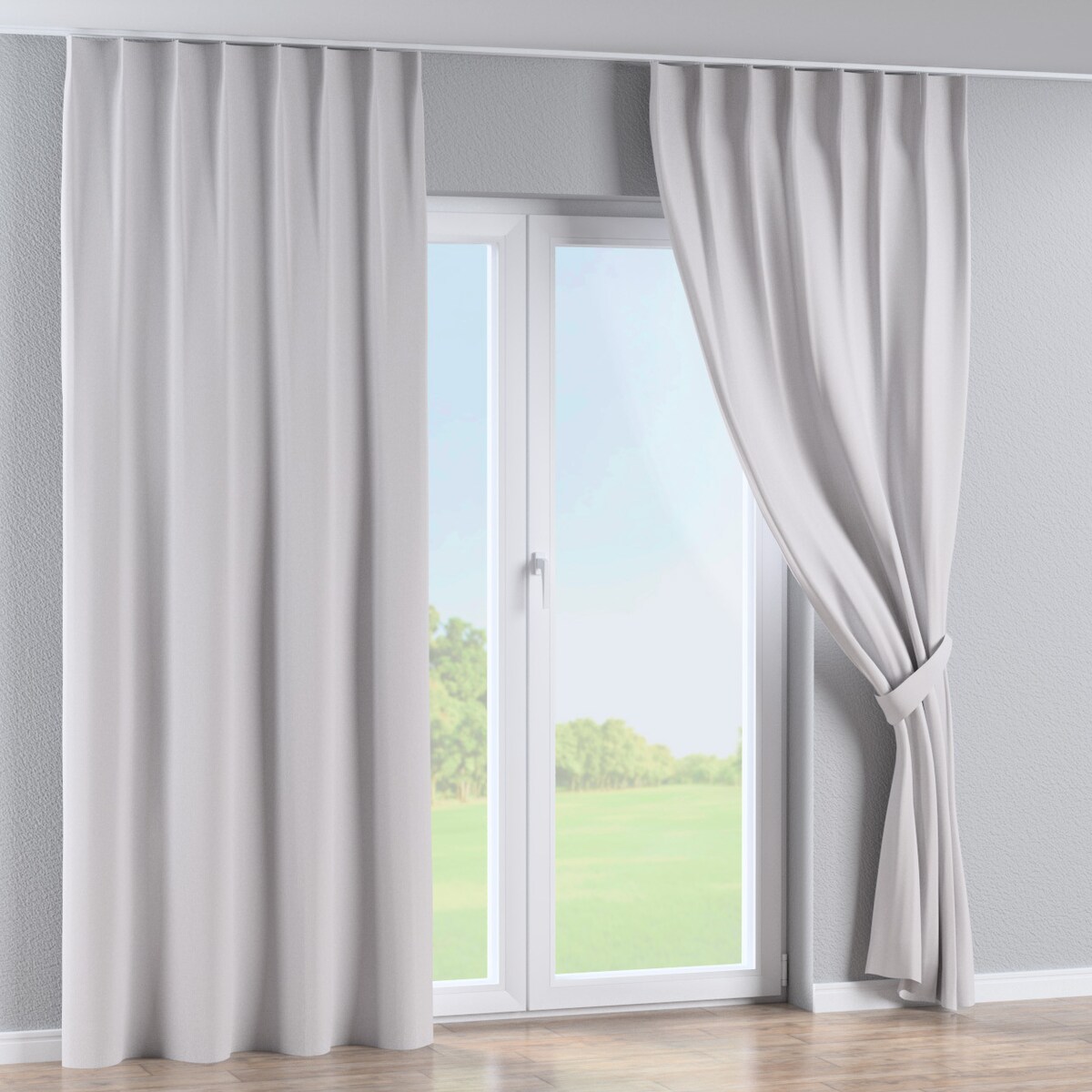 Zasłona na haczykach flex pojedynczych 130x260 szary